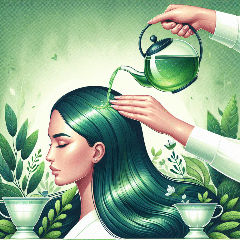 green tea rinse for healthy hair