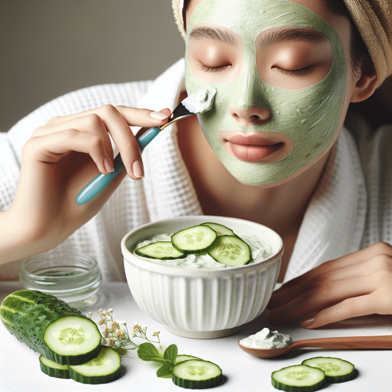 cucumber face mask for cooling skin