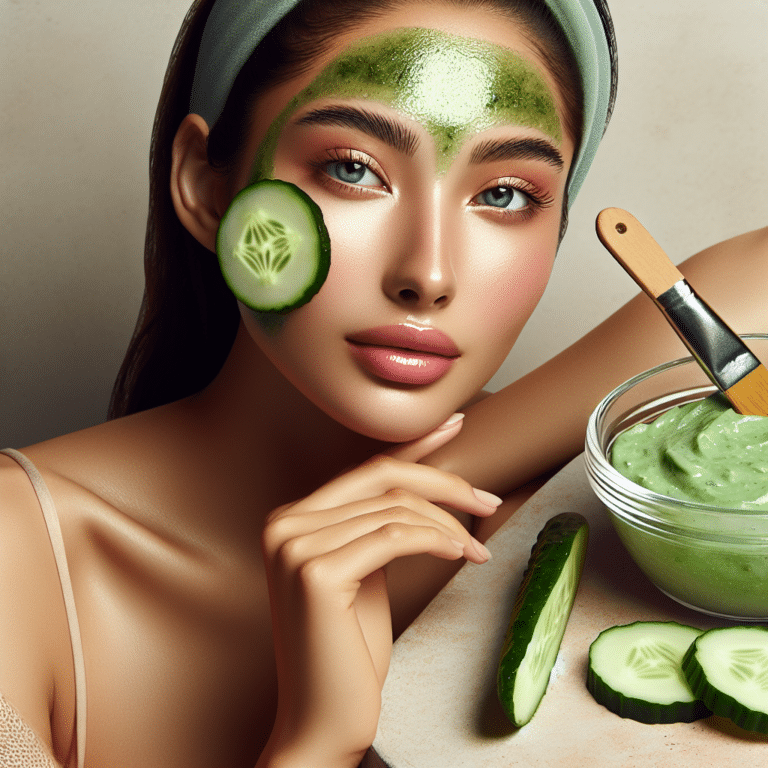 cucumber face mask for cooling skin