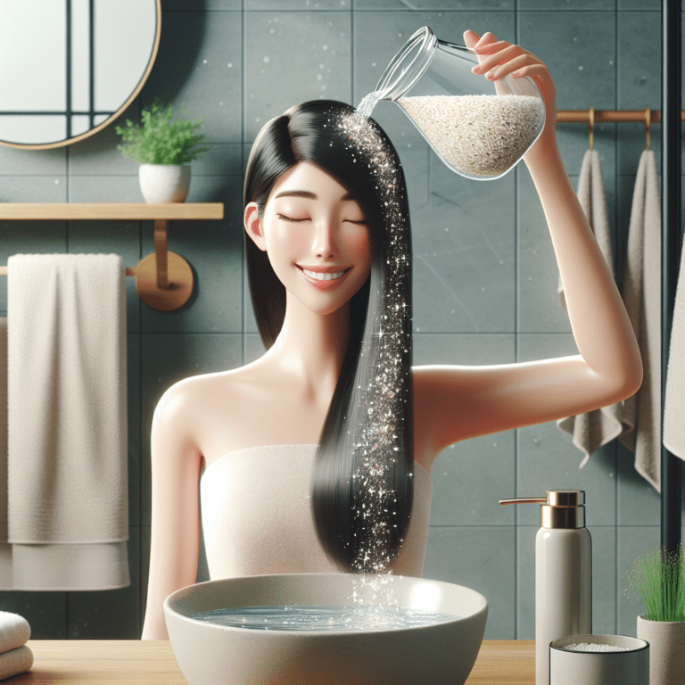 rice water rinse for shiny hair